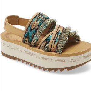 Teva Ceres Platform Fringe Sandals